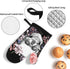 Halloween Skull and Flowers Day of The Dead Oven Mitts and Pot Holders Sets,Heat Resistant Non-Slip Cooking Gloves with Cotton Lining for Kitchen ...