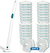 Disposable Toilet Brush Handle with 32 Count Toilet Refills, Disposable Toilet Bowl Brush & Upgraded Toilet Bowl Refill Pads for Bathroom and Toil...