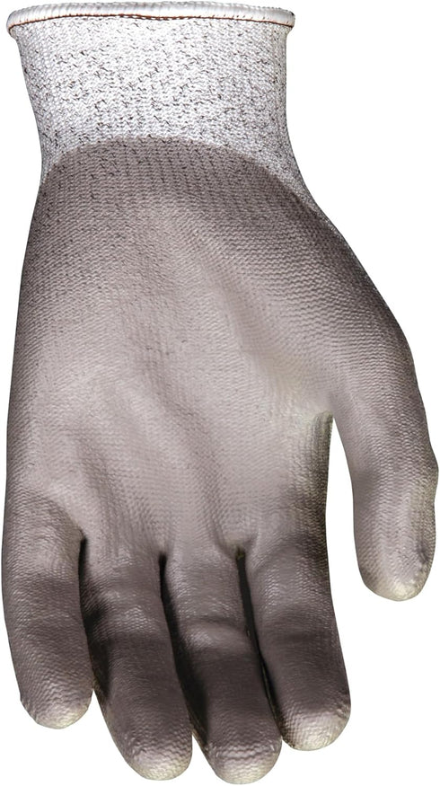 MCR Safety Gloves 9672L Dyneema 13-Gauge Polyurethane Shell Gloves with Palm and Finger Coating, Large, 1-Pair...