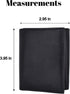 Marshal Genuine Leather Kids Slim Compact ID and Coin Pocket Trifold Boys Wallet Black...