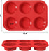 Anaeat Silicone Muffin Pan - 6 Cups Non-Stick Cupcake Molds, Food Grade Silicone Baking Tray for Making Egg Muffin, Cupcake, Quiches, Tart and Des...