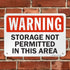 SmartSign "Warning - Storage Not Permitted In This Area" Sign | 7" x 10" Plastic...