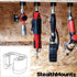 StealthMounts Locking Air Tool Holder - 5 Pack | 1/4" Size Pneumatic Tool Holder | Air Tool Rack | Air Tool Storage | Air Tool Holder Rack | Air T...