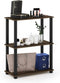 Furinno Turn-S-Tube 3-Tier Compact Multipurpose Shelf Display Rack with Square Tube, Columbia Walnut/Black...