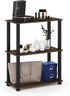 Furinno Turn-S-Tube 3-Tier Compact Multipurpose Shelf Display Rack with Square Tube, Columbia Walnut/Black...