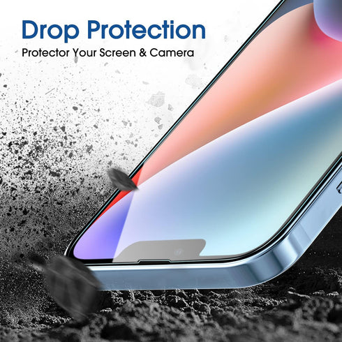 amFiIm Tempered Glass Screen Protector for iPhone 14 6.1"/iPhone 13/iPhone 13 Pro 6.1", Easy OneTouch Installation, Auto-alignment, Bubble Free Ca...