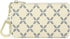 Luxury Zip Key Chain Pouch | Mini Coin Purse Wallet Card Holder with Clasp | for Men Women (Cream)...