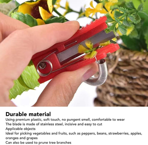 10Pcs Thumb Pruner Knife Multi Function Thumb Fruit Picking Device for Fruit Vegetable Garden Garden Plant Tape Tool for Grapes Raspberries Tomato...