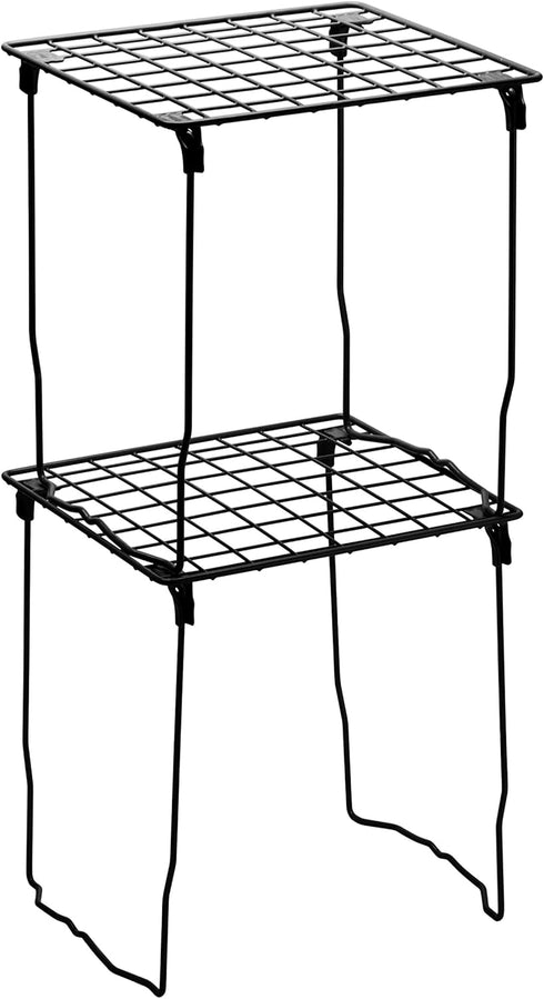 LockerMate Stac-A-Shelf Locker Shelf, Stackable Organizer, Extra Tall, Fits Standard Size School Lockers, Black...