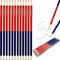 60 Pieces Red and Blue Pencils Erasable Checking Pencils Pre-Sharpened #2 HB for Checking Marking Map Tests Grading...