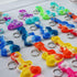 20 Packs Rainbow Bulk Music Mini Pop Guitar Bubble Fidget Keychain Gift for Holiday Kids Boys Girls Beach Party Favors and Classroom Student Prize...