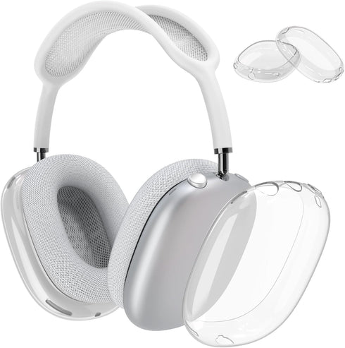 Case Cover for AirPods Max Headphones, Clear Soft TPU Earcup Cover for AirPods Max, Anti-Scratch Transparent Accessories Skin Protector for Apple ...