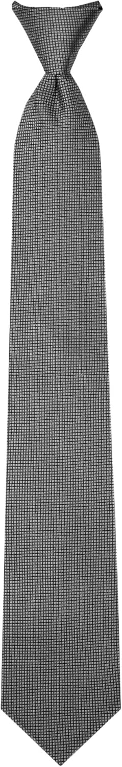 Jacob Alexander Men's Woven Subtle Mini Squares Clip-On Neck Tie...