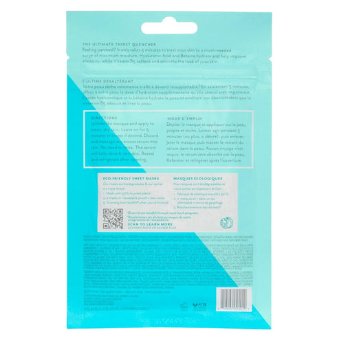 Patchology Hydrating Face Mask with Hyaluronic Acid - Fast Acting Skincare Treatment, Moisturizing Sheet Masks for Men & Women with Skin Hydration...