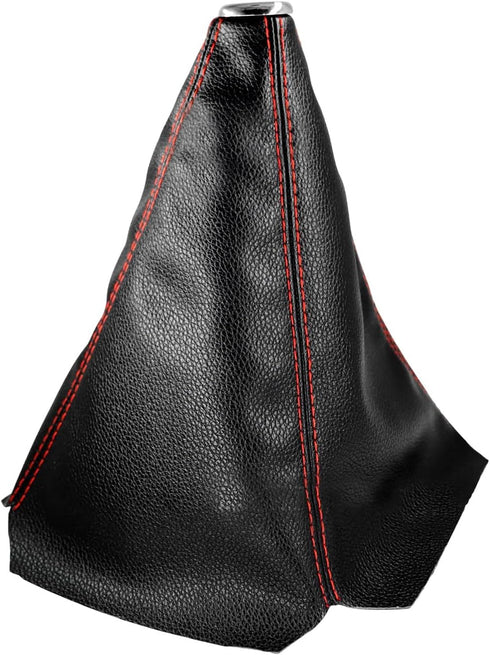 Car Shift Knob Dust Cover, Gear Shift Knob Cover for Protection, Leather Manual/Automatic Shifter Shift Boots Cover, Decorate Car Interior (Black+...
