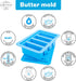 Butter Mold and Stainless Steel Spreader - Silicone Tray Container With Lid, 4 Stick Forms for Making Herb Butter, Candles, Baking Cookies - Round...