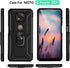 TJS Compatible with Motorola Moto G Power 2021 Case, with Tempered Glass Screen Protector, Metal Ring Kickstand Magnetic Support Drop Protective C...
