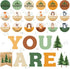 27 Pcs Classroom Affirmation Station Bulletin Board Set Positive Bulletin Board Decorations Woodland Tree Animal Motivational Posters for Classroo...