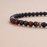 COAI Tibetan 108 Mala Beads Red Tiger Eye Matte Onyx Stone Wrap Bracelet Necklace...