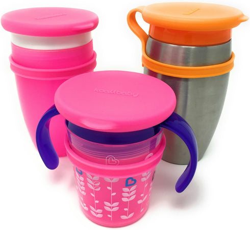 Koaii Baby Custom Silicone Lids Compatible For All Munchkin Miracle 360 Cups. Helps Prevent Leakage And Keep Cups Clean From Dust And Dirt. More C...