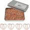 Heart Paper Clips Rose Gold Paper Clips Cute (100 Pcs, Rose Gold)...