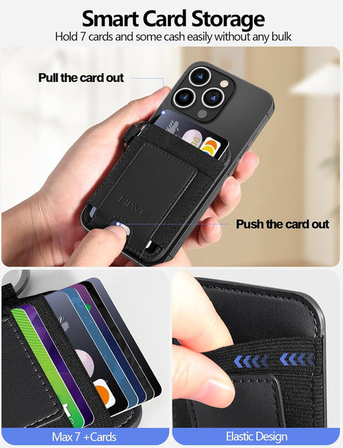HiWe for Magsafe Wallet, New-Upgrade Magnetic Card Wallet Holder, Leather Magnetic Wallet with Powerful Magnet for iPhone 15/15 Pro/14/13/12 Serie...
