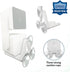 Pan v3 Wyze Compatible Secure Suction Mount (Camera Not Included) – Bracket Shelf with Dual Suction Cups Allows 360 Swivel – Affixes to Window Gla...