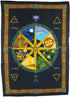 Pagan Wheel of The Year Tapestry, Calendar Natural Cycle Cotton Tapestry 52" x 76"...