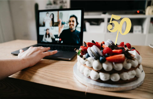 ZHENGYE Gold bling bling Happy Birthday cake topper - 50 Anniversary/Birthday Cake Topper Party Decoration (50th)...