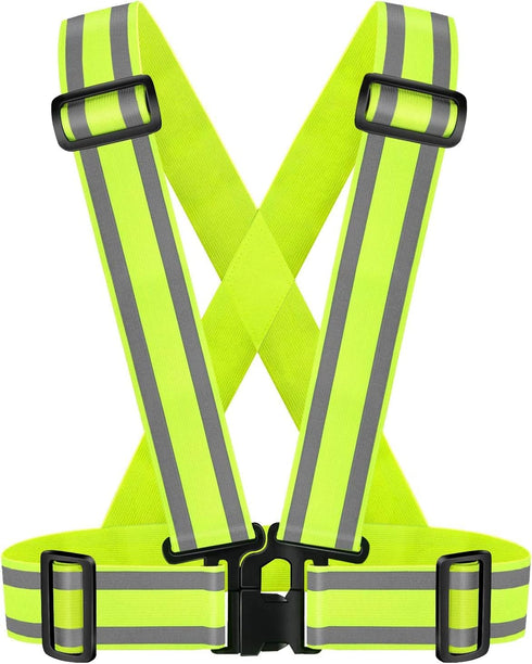 High Visibility Reflective Safety Vest | Lightweight, Adjustable & Elastic | Hi Vis Running Gear for Jogging, Walking, Cycling, Construction Worke...