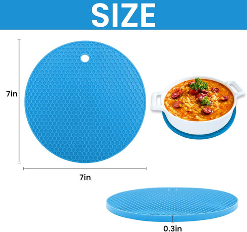 Silicone Trivets for Hot Pots and Pans, 2 Pcs Silicone Hot Pads for Kitchen, Trivets for Hot Dishes, Heat Resistant, Non-Slip Silicone Trivets for...