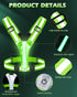 Zacro LED Reflective Vest Running Gear, 5 Lights Colors High Visibility Reflective Running Gear Rechargeable Light Up Running Vest for Walking Run...