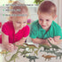 Mini Jurassic Dinosaur Figures Set 12 Pcs Plastic Rubbery Educational Action Playset for Children Science Play Best for Birthday Party Favors (Jur...