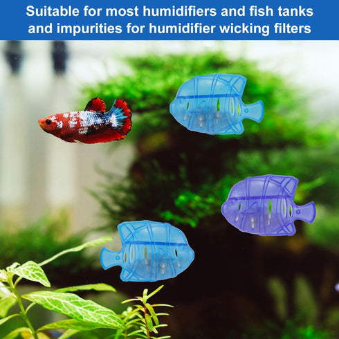 16pcs Humidifier Tank Cleaner, 2.52x1.57x1.06 Inch Humidifier Cleaner Fish Demineralization Cleaning Ball Humidifier Filter Replacement for Protec...
