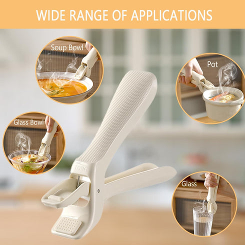 Hot Plate Gripper Tong, Safely Handle Hot Plates, Bowls, Pizza Pans, Air Fryers, and Microwave Dishes...