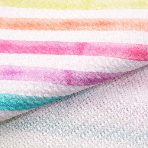 David angie Spring Stripe Pattern Bullet Textured Liverpool Fabric 4 Way Stretch Spandex Knit Fabric by The Yard for Head Wrap Accessories...