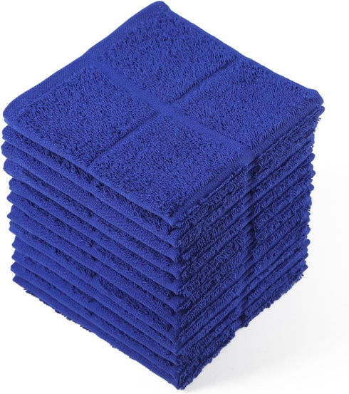 Glynniss Blue Dish Cloths Kitchen Highly Absorbent Navy Dish Rags 100% Cotton Dish Cloths for Washing Dishes, Cleaning (12pcs Blue)...