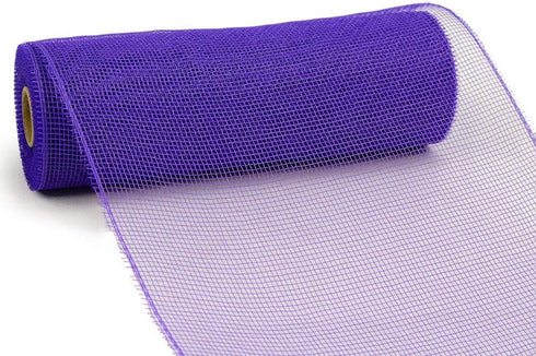 Purple Deco Mesh Wreath Decor - 10" x 10 Yards, Decorative Ribbon Roll, Swag, Tree Topper, Bows, Gifts, Garlands, Presents, Mardi Gras, Easter...