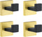 Towel Hooks for Bathrooms, Black & Gold Towel Hook for Kitchen Bathroom, SUS304 Stainless Steel Coat Hook, Square Heavy Duty Robe Hooks for Hangin...