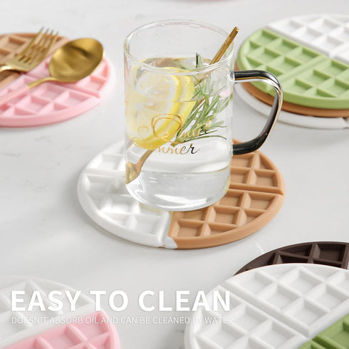 Creative Trivet for Hot Pots and Dishes, 6.3 Inch Flexible Silicone Pot Holders Hot Pads, Anti-Slip Coaster, Heat Resistant Mat Multi-Use Creative...