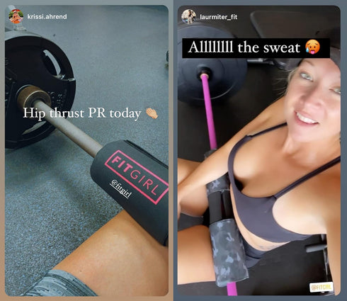 FITGIRL - Squat Pad and Hip Thrust Pad for Leg Day, Barbell Pad Stays in Place Secure, Thick Cushion for Comfortable Squats Lunges Glute Bridges, ...