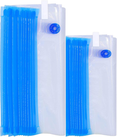 20 PCS Reusable Vacuum Sealer Bags for Food & Snack Storage, Meal Prep & Sous Vide, BPA Free Vacuum Zipper Bags, Freezer & Microwave Safe, 2 Sizes...