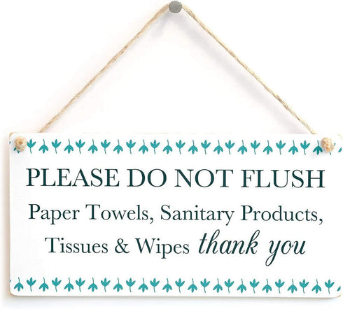 Please DO NOT Flush Paper Towels, etc Thank You - Septic Tank Thank You Sign for Bathroom Or Toilet 10"x5"...