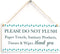 Please DO NOT Flush Paper Towels, etc Thank You - Septic Tank Thank You Sign for Bathroom Or Toilet 10"x5"...
