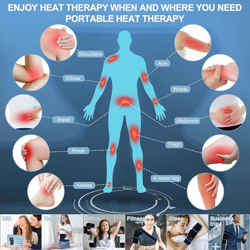 Heating Pad Heating Pad for Knee, Heated Knee Wrap for Men Women, Pain Relief Pad for Knee, Shoulder, Elbow, Joint Soreness Swelling, Arthritis, A...