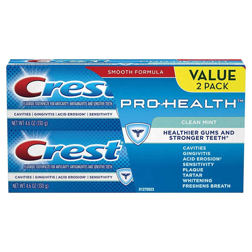 Crest Pro-Health Toothpaste, Clean Mint 4.6 oz (Pack of 2)...