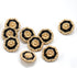20 pcs Vintage Sunflower Black Enamel Sewing Metal Shank Coat Buttons -25mm -1"...