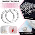 TOAOB 100pcs 925 Sterling Silver Jump Rings 5mm Silver Open Jump Rings Connectors jewelry jump rings for DIY Earrings Necklace Bracelet Making Rep...