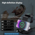 Wireless Charging Station, YiJYi 3 in 1 Watch Charger Stand with Digital Clock Suitable for iWatch SE/6/5/4/3/2/1,AirPods Pro, for iPhone 15/14/13...