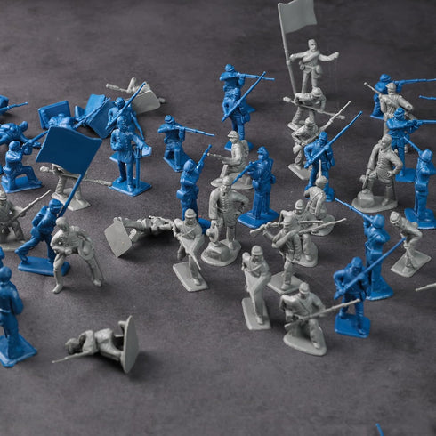 Shindel 80PCS Army Men Toy Soldiers, Plastic Civil War Army Men Set Military Action Figures for Kids Classroom Projects History Class Lessons...
